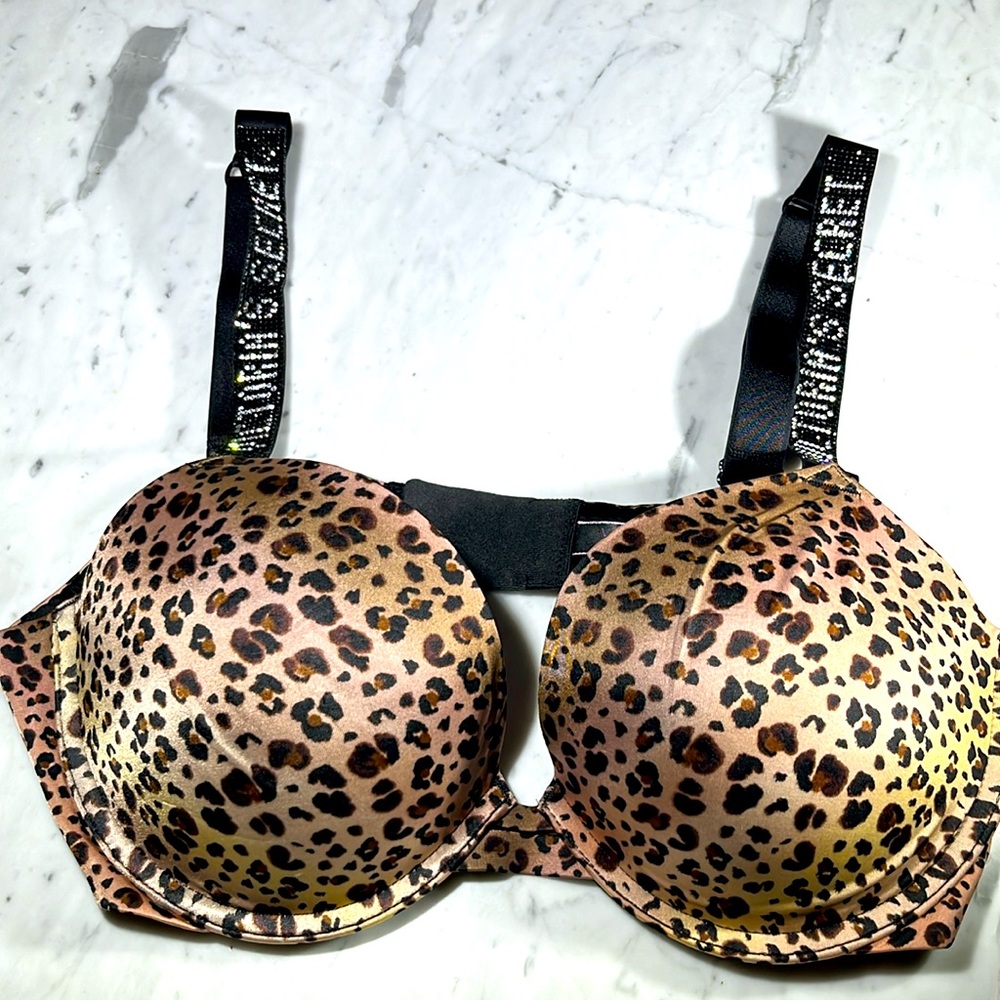 Victoria’s Secret VS Very Sexy Push-Up 36C leopard print NWOT see notes